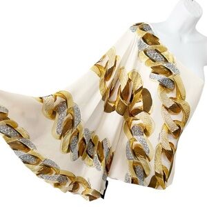 Chain-Print One-Shoulder Top